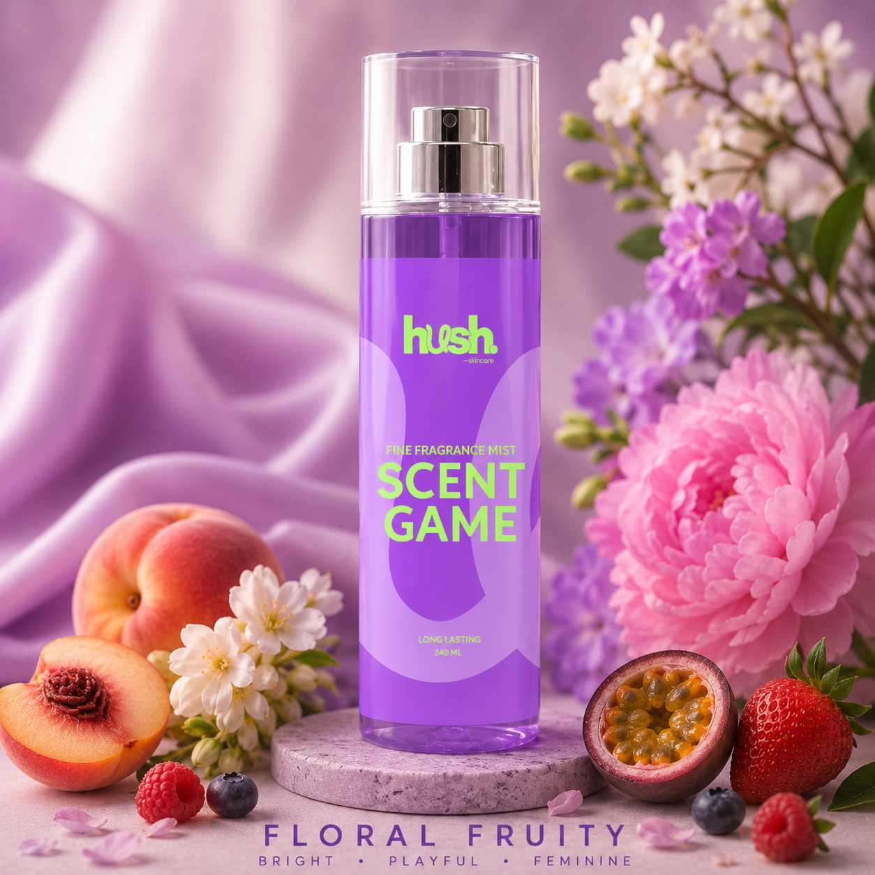 Hush Skincare Scent Game Body Mist, 240ml - Image 2