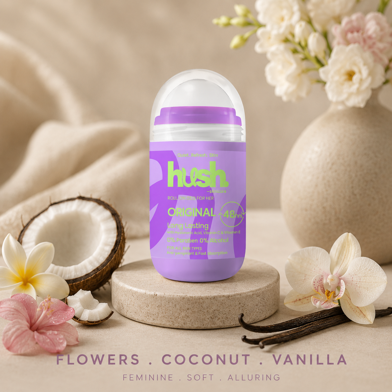 رول أون مزيل العرق Hush Skincare Original For Her - الصورة 2