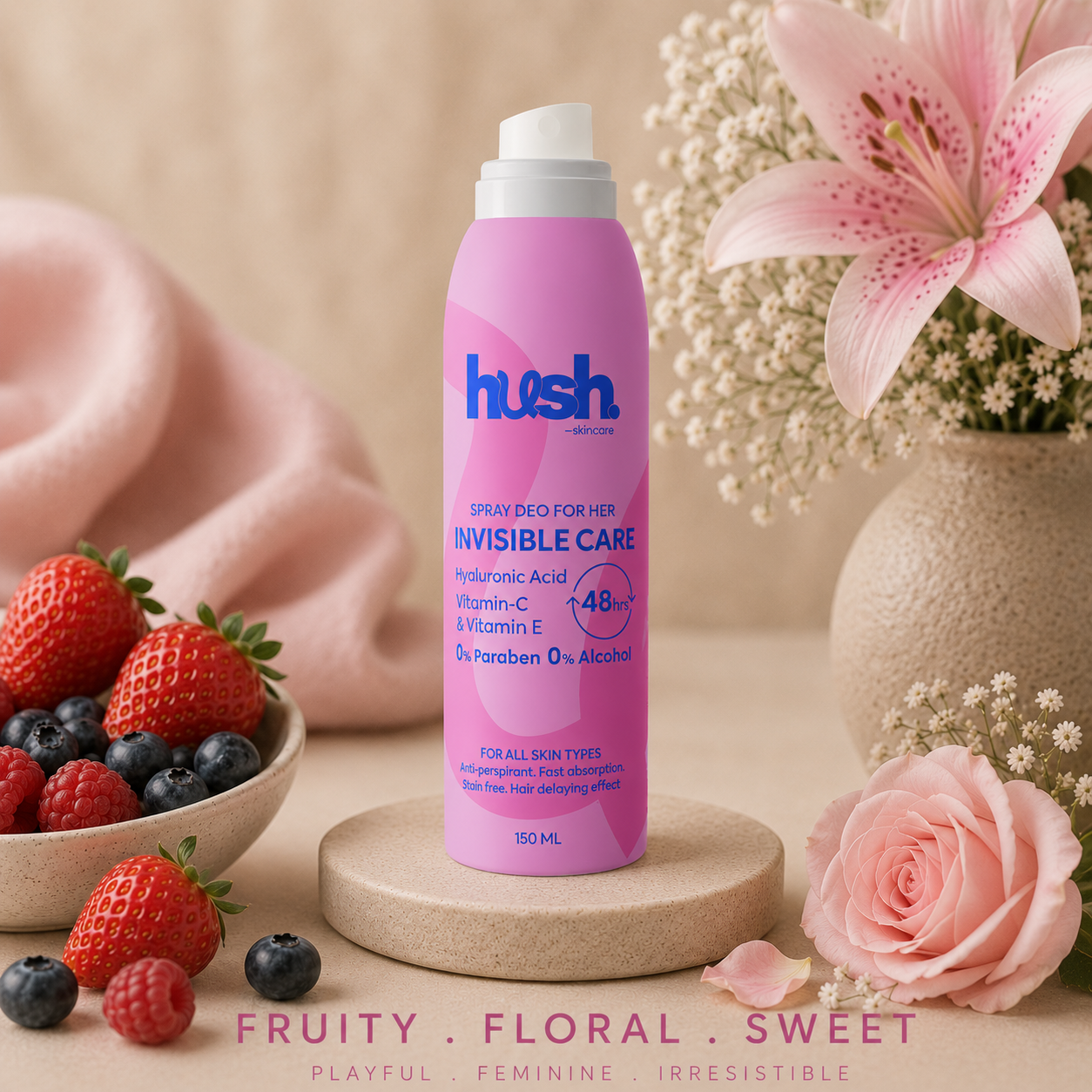 سبراي مزيل العرق Hush Skincare Invisible Care - الصورة 2
